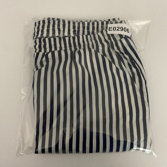 Lauren Ralph Lauren Pull On Ankle Pants Sz XL Navy Blue White Stripe Drawstring - Picture 9 of 9